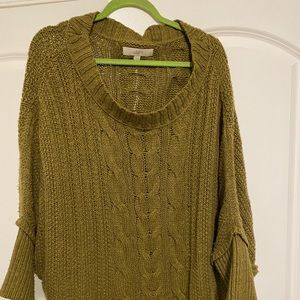 Green Poncho style sweater